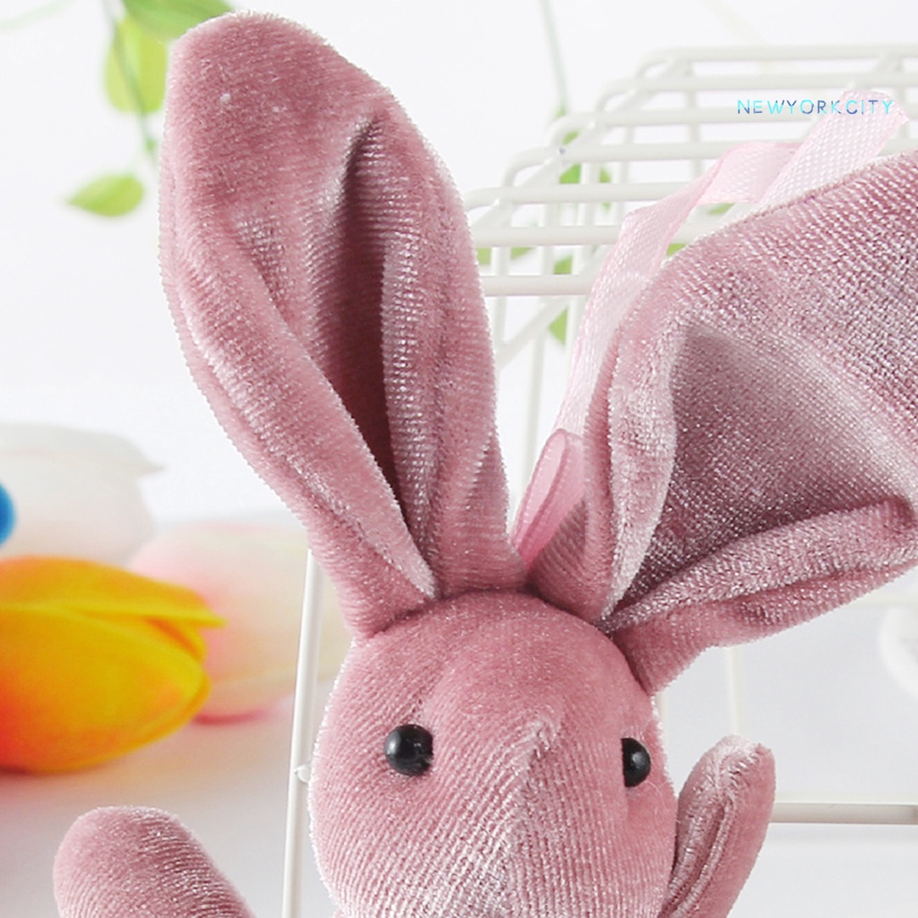 Đồ Chơi Thỏ Nhồi Bông Vải Nhung Mềm Mại Chống Mài Mòn Quà Tặng Giáng Sinh