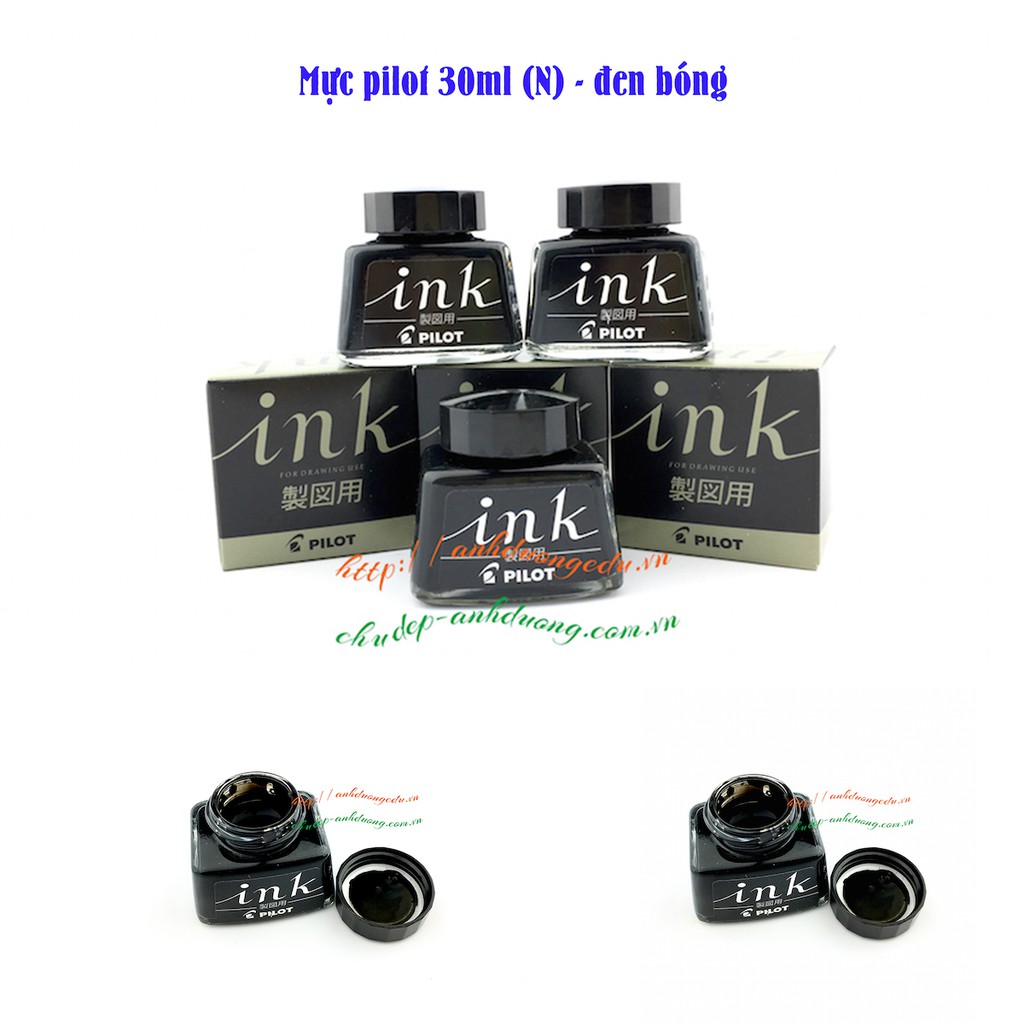 MỰC PILOT INK ĐEN BÓNG - mực chấm quản