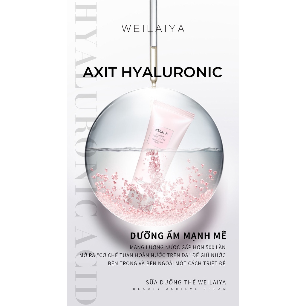 Dưỡng thể nước hoa 3 tầng hương Weilaiya Fragrance Body Lotion 200ml