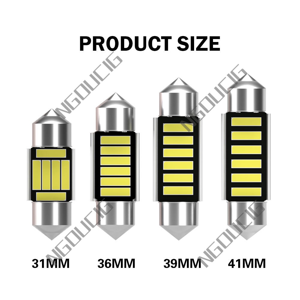 Đèn LED Chiếu Sáng Biển Số Xe Hơi 31mm 36mm 39mm 41mm C3W C5W C10W DC12V
