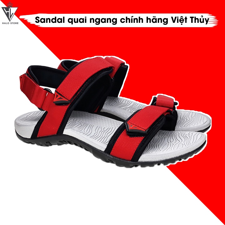 [Fullbox] Giày Sandal Nam Nữ Việt Thủy Hai Quai Ngang Đỏ - VT016