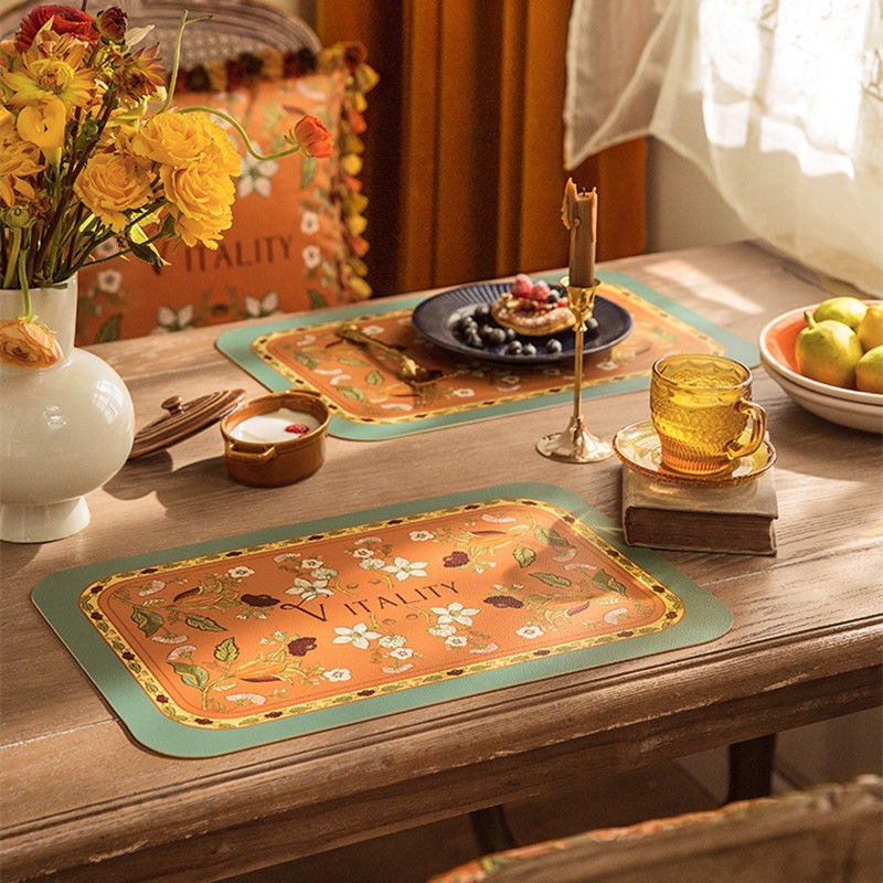 Đệm Da Lót Bàn Ăn Cách Nhiệt Chống Thấm Nước Chống Dầu