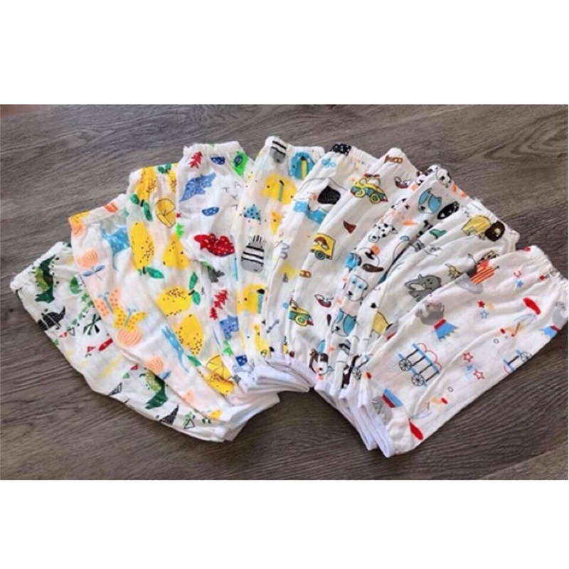 Quần dài cotton giấy cho bé trai bé gái nhiều họa tiết đáng yêu đủ size từ 3 -13kg _ Q4