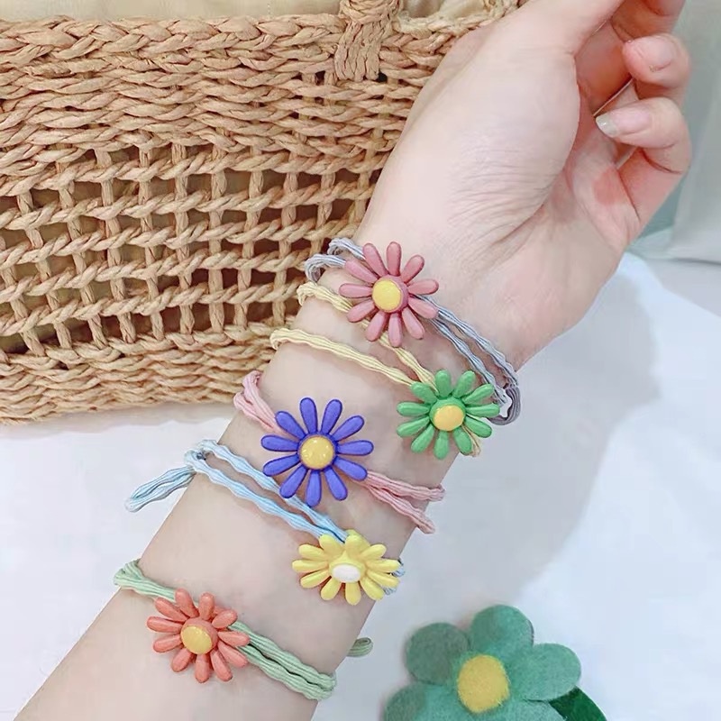 Dây buộc tóc Hàn Quốc hoa cúc DT01