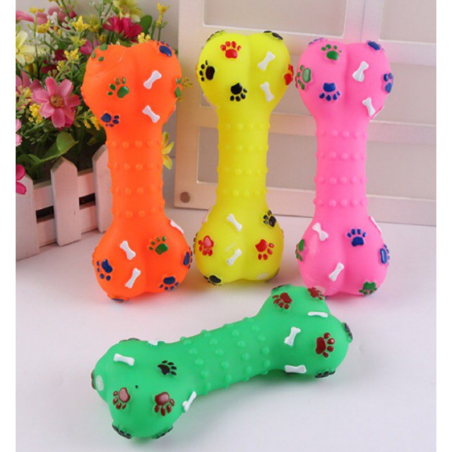 đồ chơi chó mèo cao su chíp chíp hình quả tạ