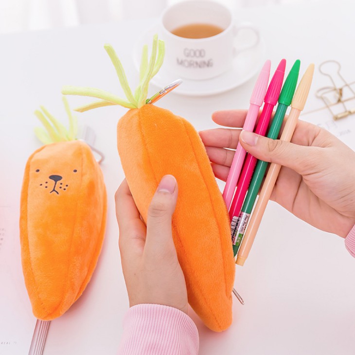 Ví Đựng Bút Cà Rốt Ngộ Nghĩnh Dành Cho Học Sinh
