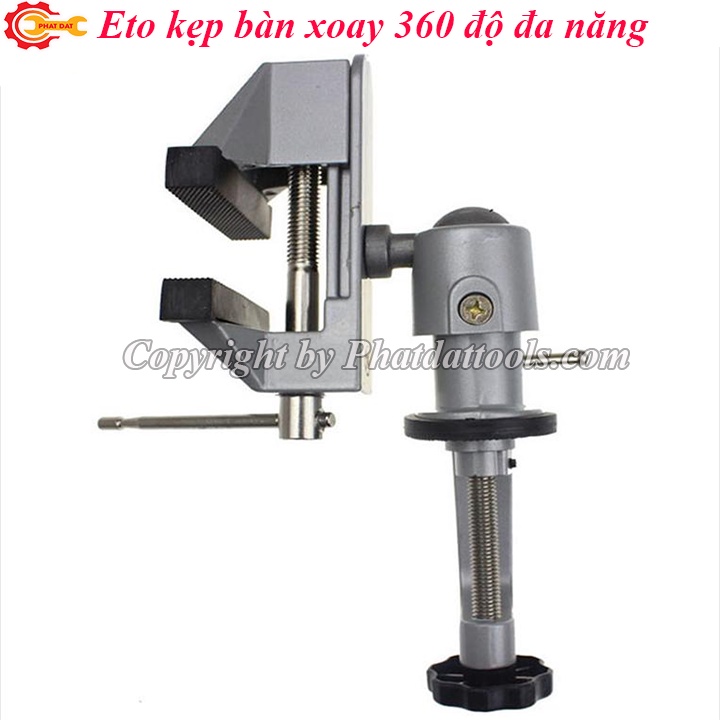Eto kẹp bàn xoay 360 độ AT-6075 đa chức năng-Kẹp vật liệu, kẹp máy khoan