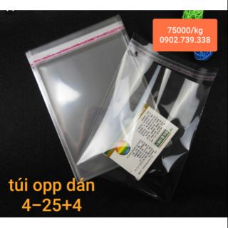 Túi opp dán miệng size 4-25+4