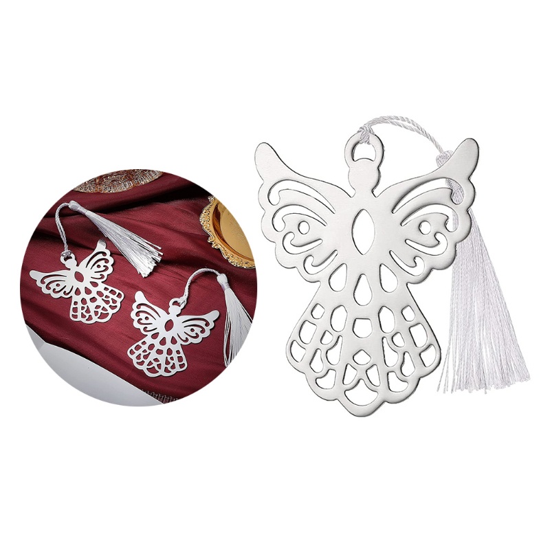 Bộ 10 Bookmark Kim Loại Hình Thiên Thần Trang Trí Tiệc Giáng Sinh Năm Mới