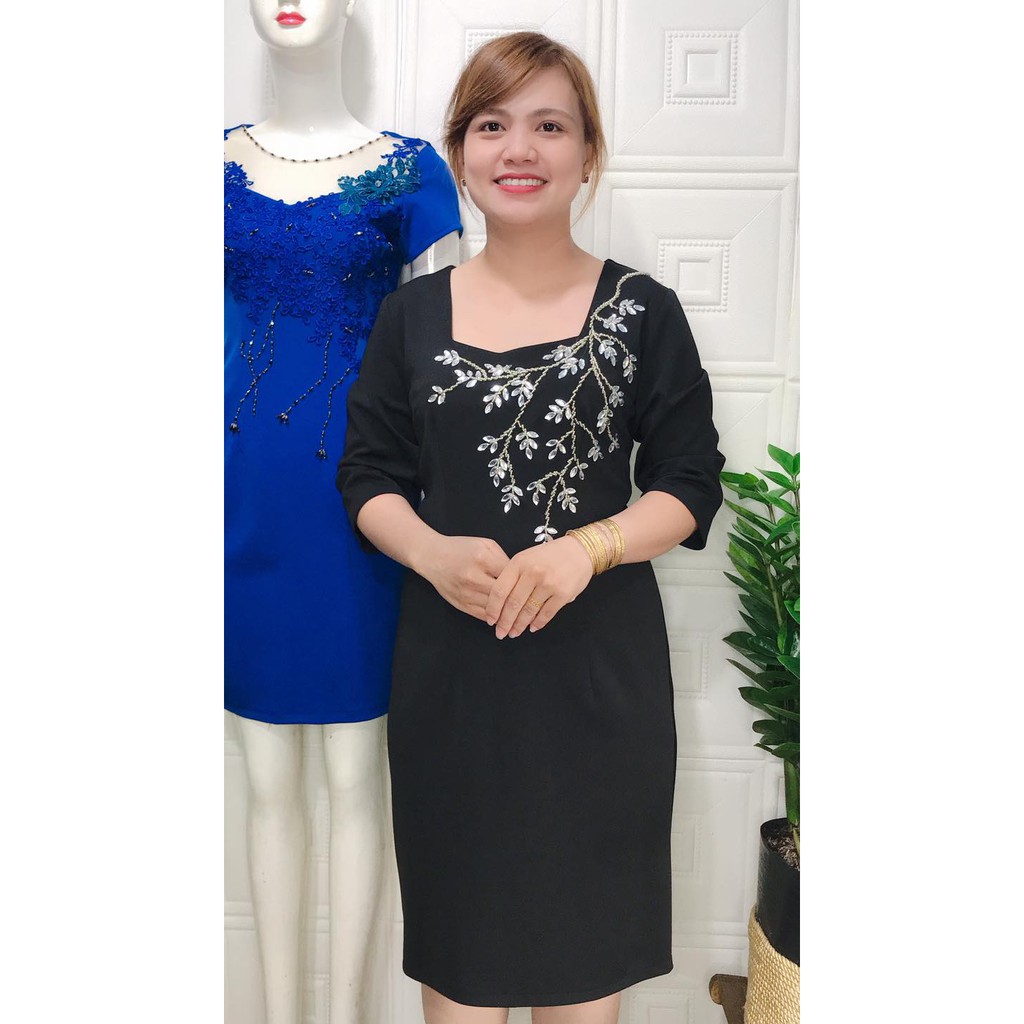 đầm trung niên cho mẹ , sang trọng