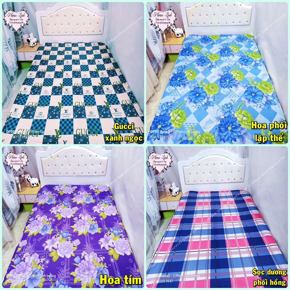 [1m6*2m*16-25cm] Drap lẻ Ga trải giường bo chun vải Thun lạnh Việt Nam sợi Jersay (sẹc xây) Chỉ 1 drap độ dày drap 3 tấc