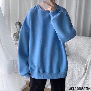 Áo nỉ nam nữ ,áo nỉ trơn cổ tròn siêu hot - KT