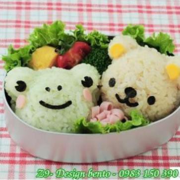 KHUÔN ÉP CƠM BENTO 4 ANH EM HEO HỔ GẤU ẾCH - Cao cấp