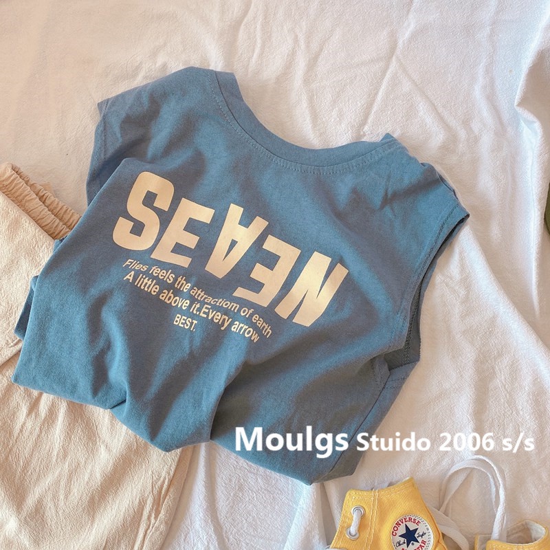 Áo thun ba lỗ sát nách SEVEN chất liệu cotton thoáng mát cho bé trai từ 7-33KG
