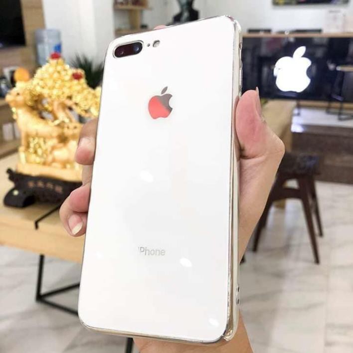 Ốp điện thoại kính cường lực viền dẻo cùng màu với lưng máy Iphone6/7/8/X/Xs/Xr/XsMax #8