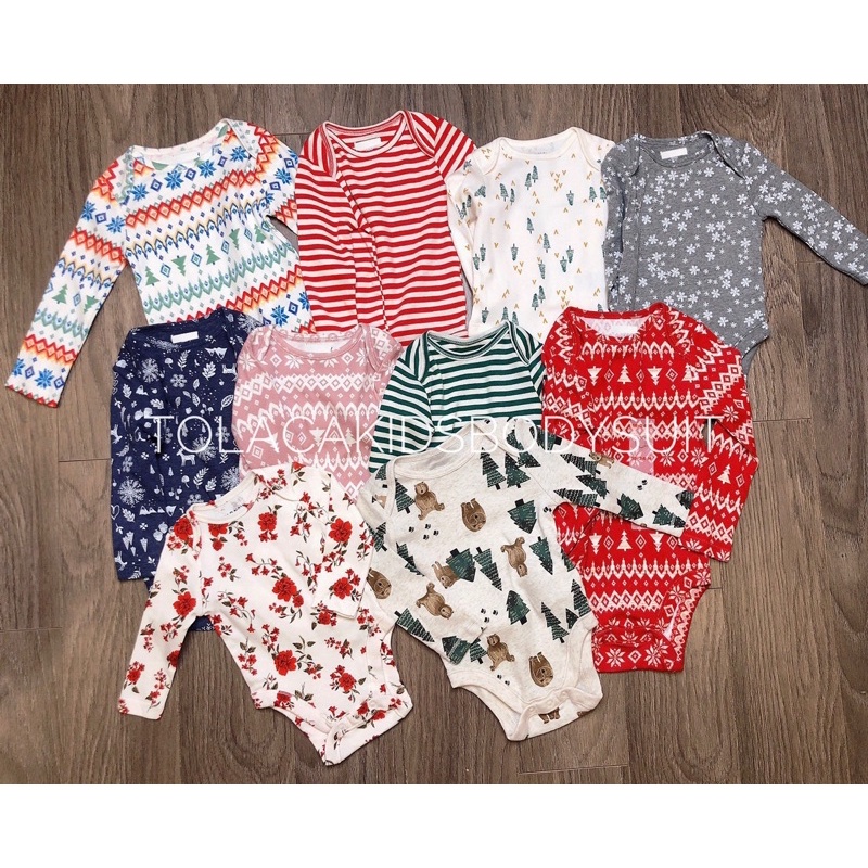 BODY NOEL CHO BÉ - Bodychip Dài tay xuất dư OldNavy xuất dư (inbox shop chọn mẫu)