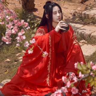 Set đồ cổ trang đỏ thẫm, set đồ hot tiktok