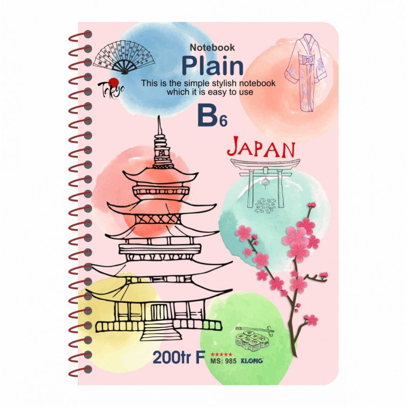 Sổ Lò Xo Klong B6 Ruột Trơn - 200 trang - Ms: 985