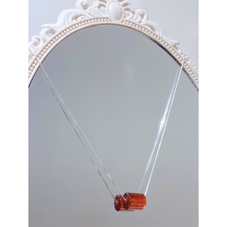 Dây chuyền bạc 925 phối đá garnet màu đỏ dcbdltg