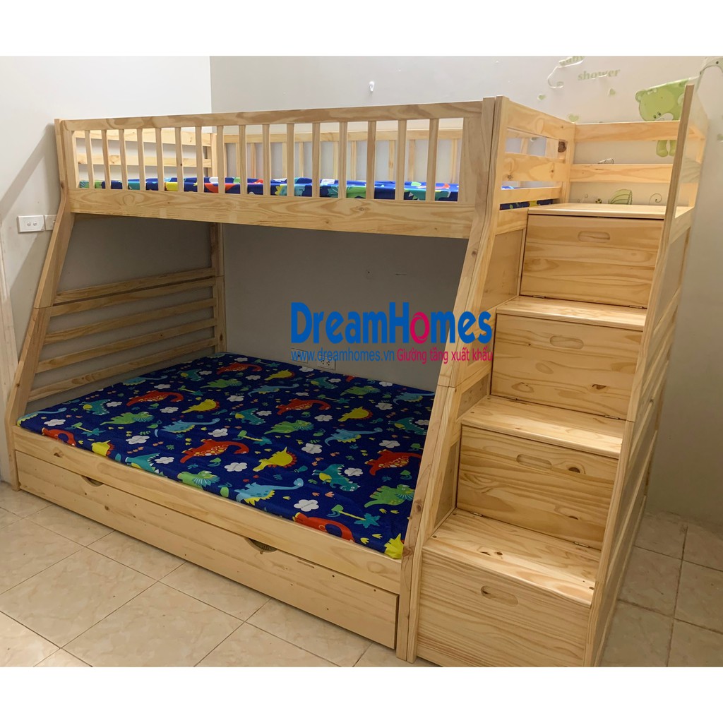 Giường 2 Tầng GT 192 Xuất Khẩu Màu Tự Nhiên