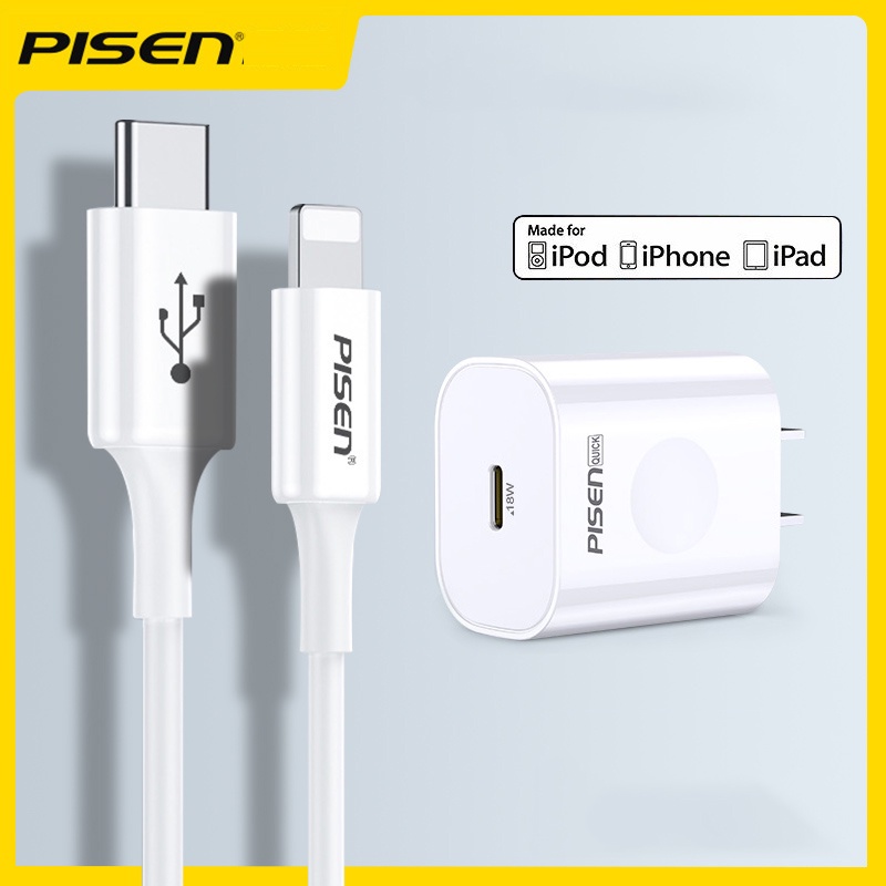 Cáp sạc Pisen PD 1000 chính hãng - Sạc nhanh - An toàn - Chất lượng cao - Bảo hành lỗi 1 đổi 1