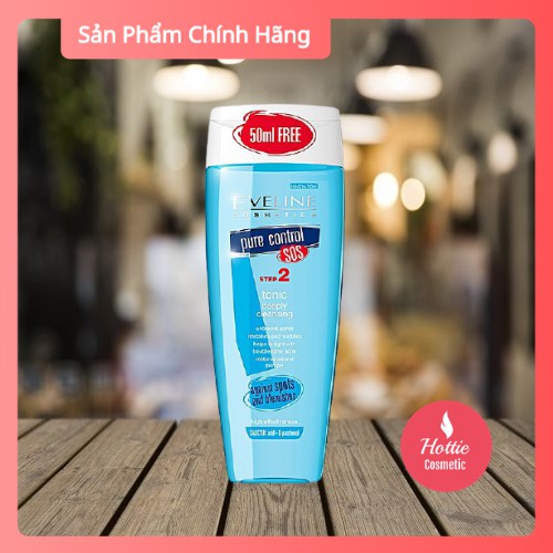 [HÀNG AUTH] Nước hoa hồng sạch sâu Eveline Pure Control SOS 200ml