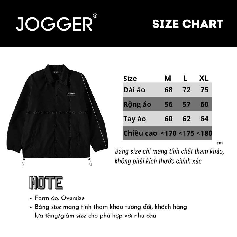 Áo Khoác JOGGER Jacket Basic Unisex Nam Nữ Form Rộng Chất Dù 2 Lớp