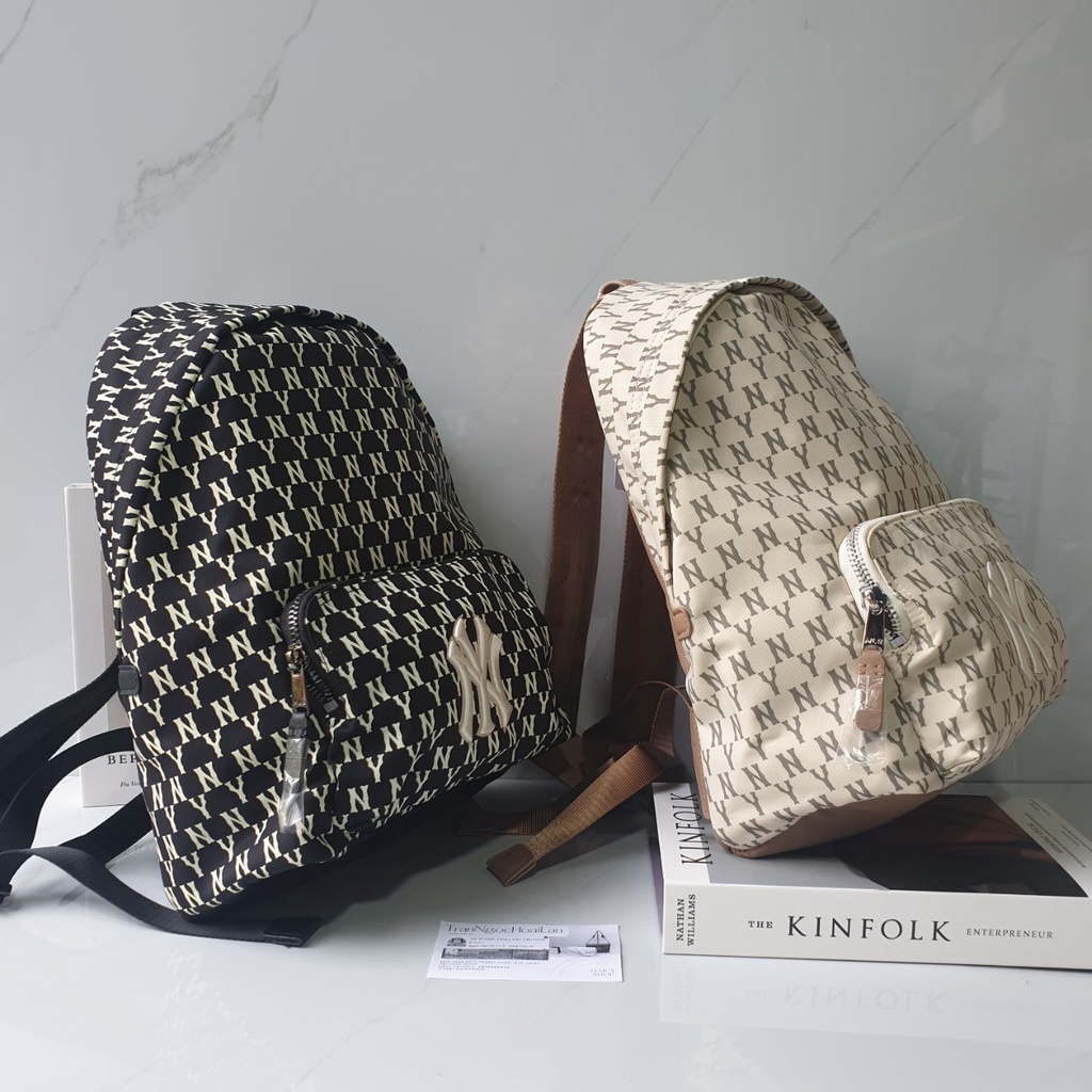 Balo nữ Balo MLB. NY Monogram Backpack size lớn đủ màu