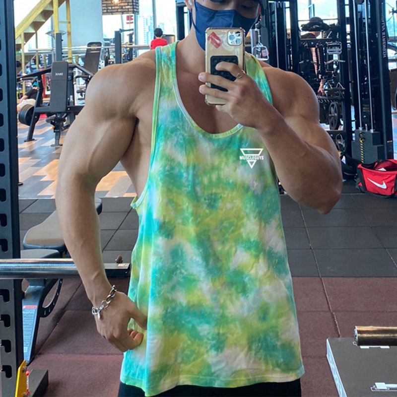 Áo Ba Lỗ Thể Thao Họa Tiết Rằn Ri Phối Lưới Thời Trang Cho Nam