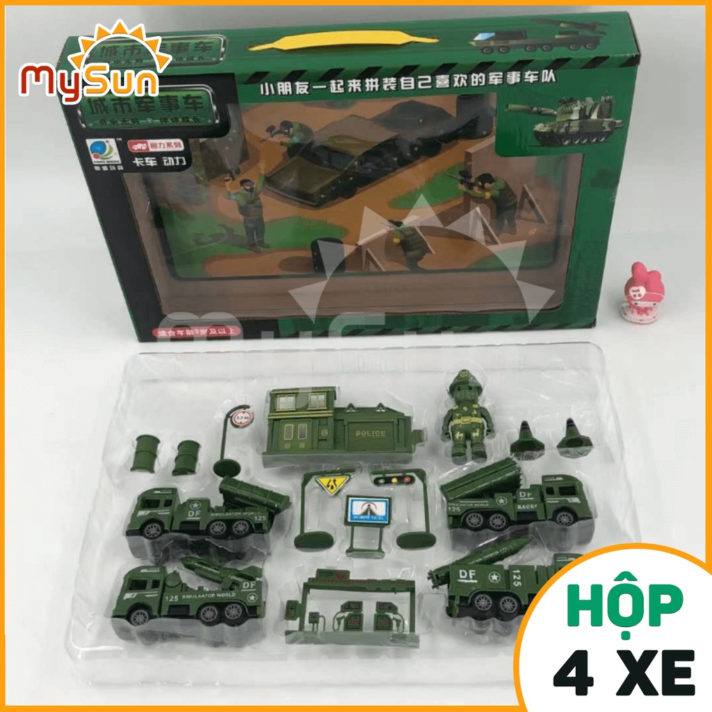 Mô hình xe quân đội đồ chơi quân sự cỡ lớn cho bé trai MySun