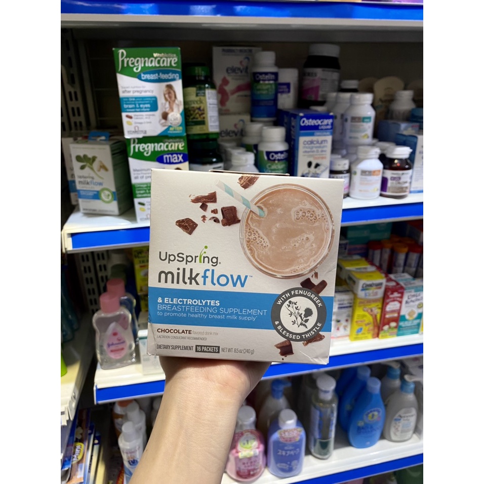Trà Lợi Sữa Upspring Milkflow Mỹ Hộp 16 Gói Mẫu Mới Chính Hãng | Minizon Kids