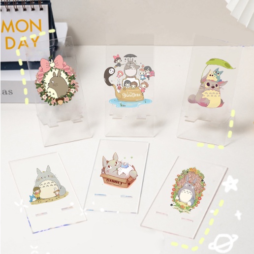 Giá đỡ điện thoại mica totoro GDMC17 giá cute dễ thương trong suốt hoạt hình idol thần tượng
