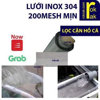 [Mã PET1504 giảm 8% đơn 300K] Lưới lọc inox 304 ko rỉ 200 mesh cho bakki, lọc tràn, hồ công nghệ