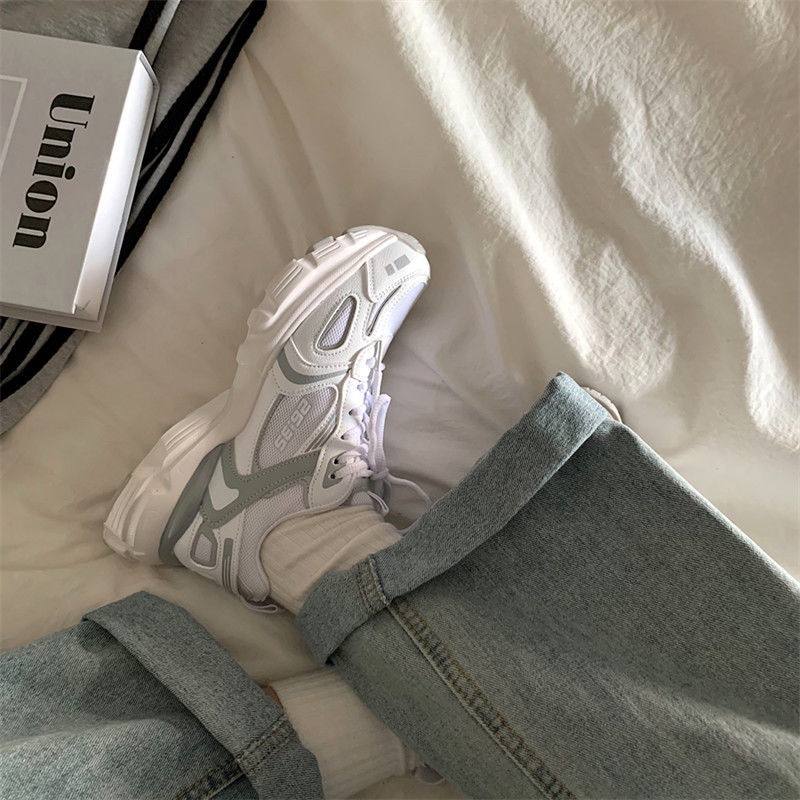 Giày Thể Thao Phối Lưới Thoáng Khí Phong Cách retro