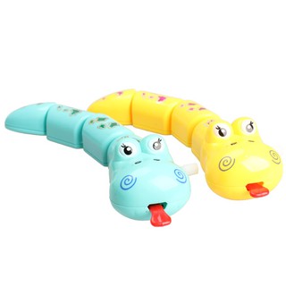 Children Plastic Cartoon Snake Clockwork Wind Up Cute Kids Funny Toy