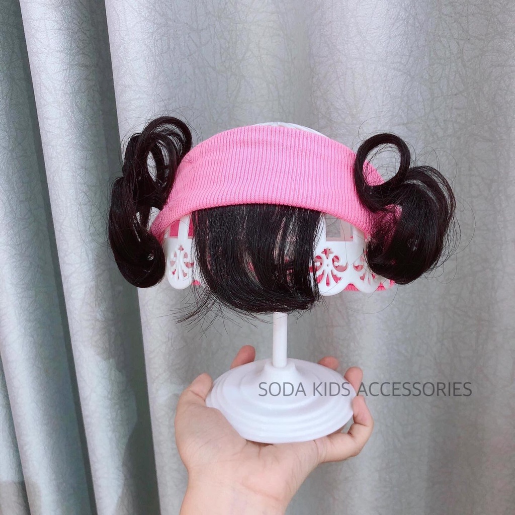 Băng đô tóc giả dễ thương cho bé trai bé gái (Ảnh thật)