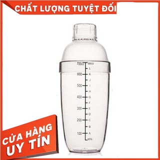 Bình shaker và nắp shaker nhựa có vạch đen - dung tích 530ml & 700ml &1000ml