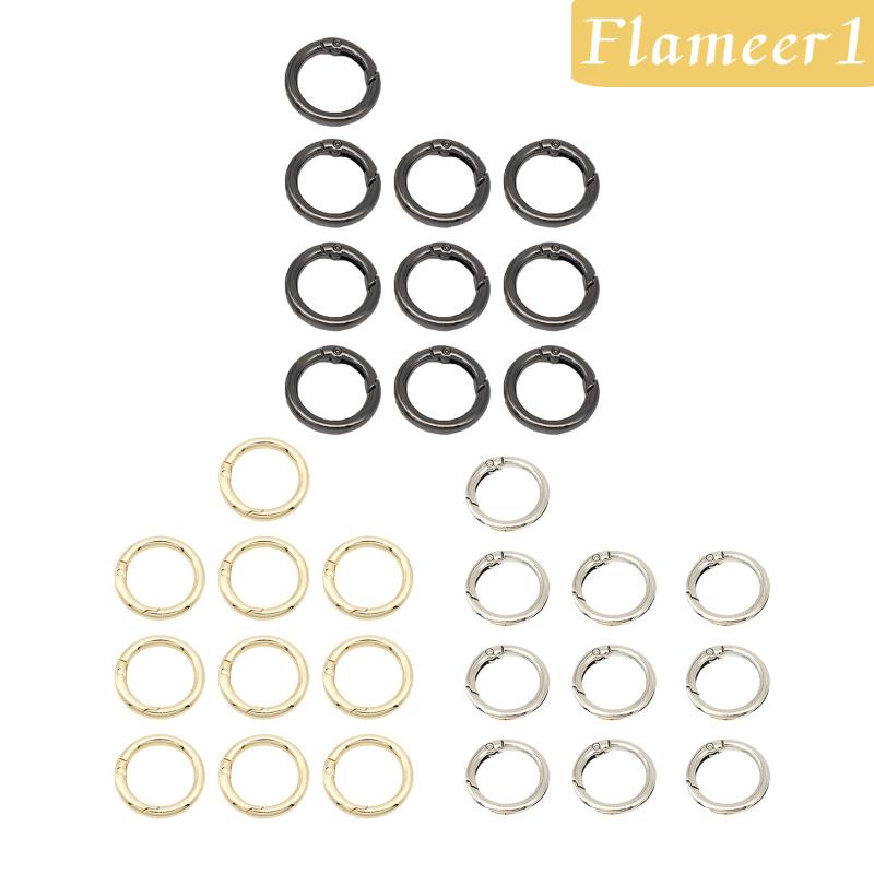 [Flameameer1] Set 10 Vòng Đệm Lò Xo Tròn 3 / 4inch O Cho Túi Xách