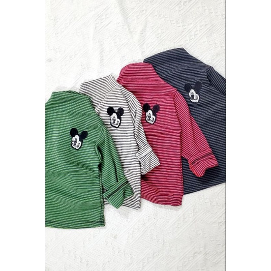 Áo kẻ thêu giữ nhiệt cho bé trai, bé gái