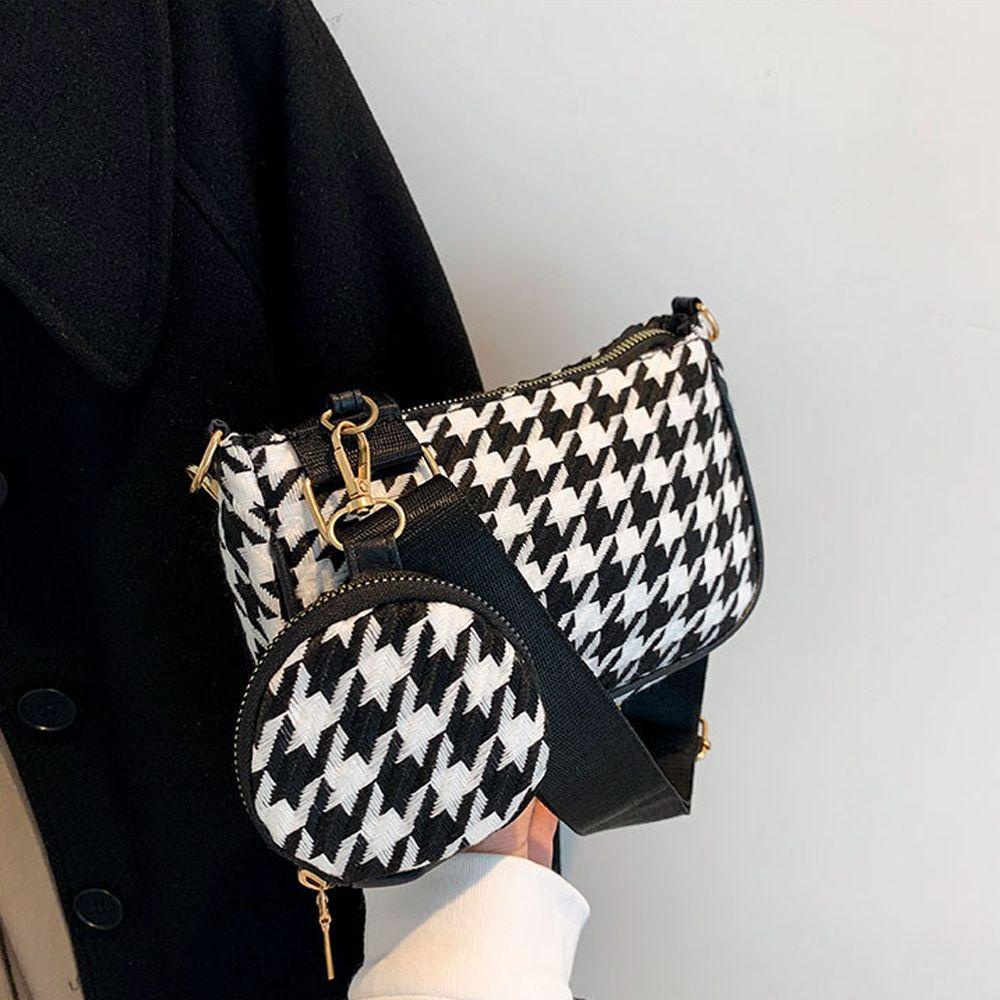 (MớI) Túi XáCh Mini SọC Caro + 1 MóC XíCh