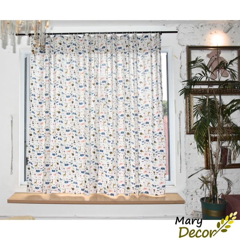 Rèm cửa đẹp cao cấp giá rẻ, mẫu mới nhất hiện nay chống nắng tốt - họa tiết động vật R-H04