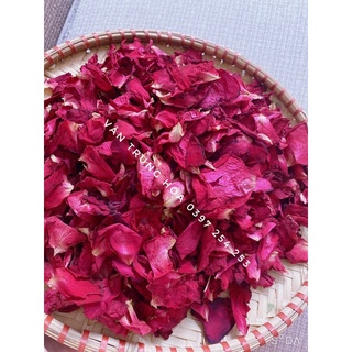 Cánh hoa hồng khô sấy lạnh, màu hoa đỏ đẹp tươi không nát