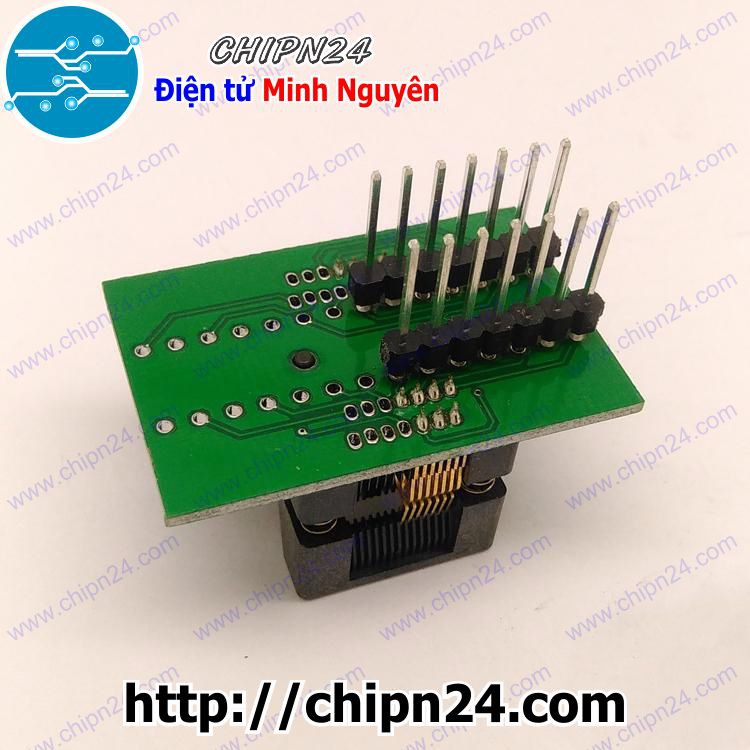 [1 CÁI] (DT3) Đế nạp IC dán SSOP14 - 0.65mm (Đế Chuyển IC Chân Dán qua Chân Cắm, Socket Adapter Converter IC)