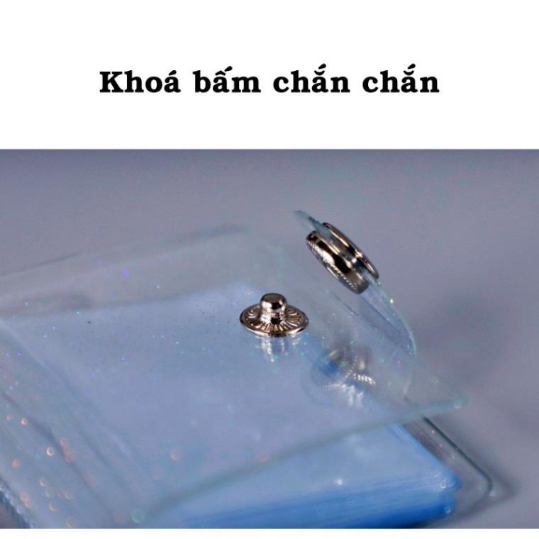 Cuốn album ảnh mini trong suốt có 16 ngăn trang trí kiểu móc khóa cao cấp loại tùy chọn 1 inch/ 2 inch