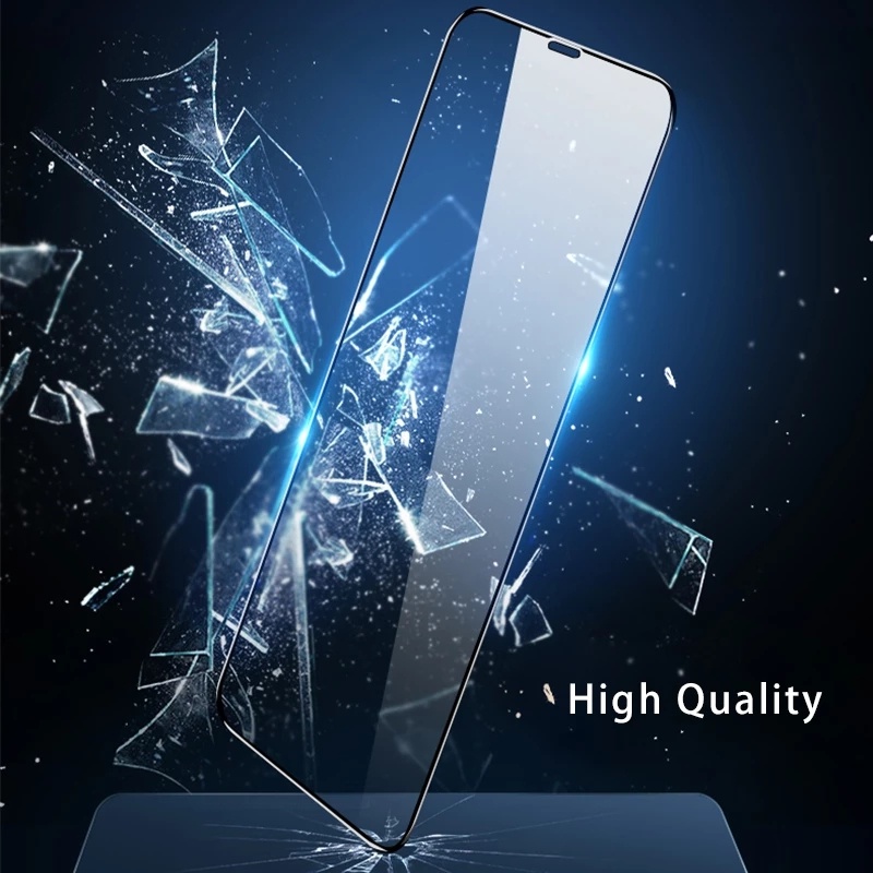 Kính Cường Lực Bảo Vệ Màn Hình 100D Cho iPhone14 13 12 11 Pro Max XS XR X 7 Plus SE 2020 6S 6 7 8 Plus H9