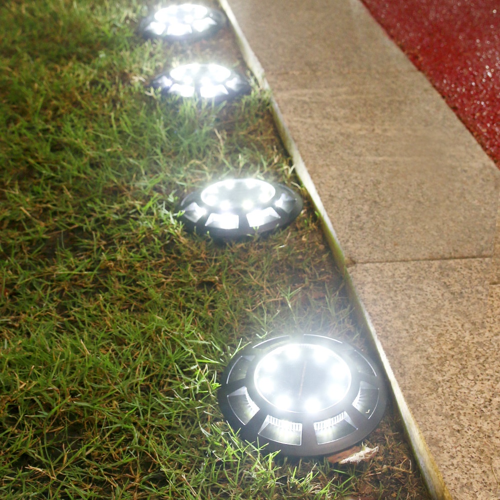 Mới Đèn LED 8 + 8 Bóng Năng Lượng Mặt Trời Chiếu Sáng Sân Vườn