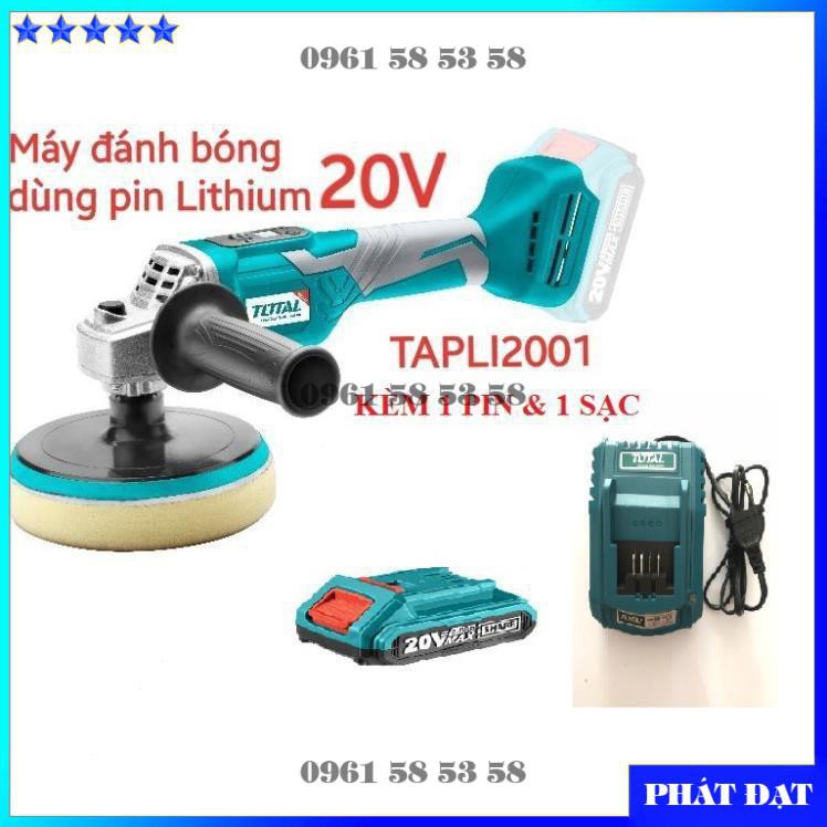 Máy đánh bóng dùng pin Lithium 20V TAPLI2001 KÈM 1 PIN VÀ 1 SẠC (HĐ)