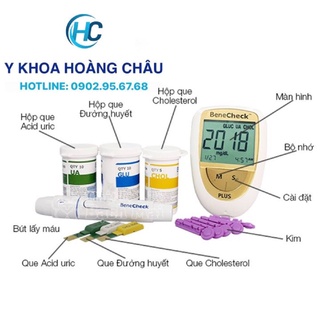 Máy đo đường huyết 3 trong 1 benecheck plus - máy đo đường huyết, mỡ máu - ảnh sản phẩm 4