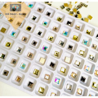 Đá khối chân bằng hình vuông giá 2.500 vnd (trang trí móng Nail) 10 viên