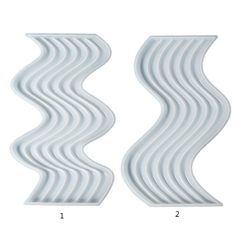 Sa Khuôn Silicon Tạo Hình Gợn Sóng Màu Cầu Vồng Trang Trí Bàn Ăn Trong Nhà